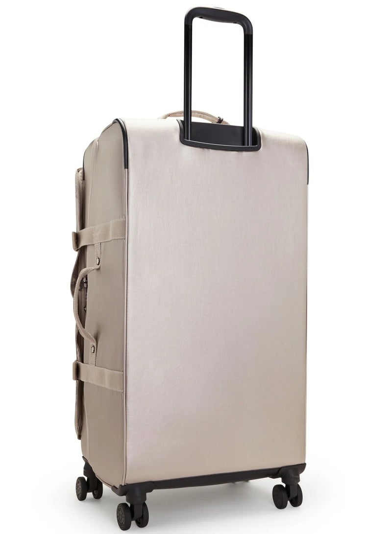 kipling Spontaneous Large 4-Double Wheeled Female Check-In Luggage Trolley - Metallic Glow - Image 3